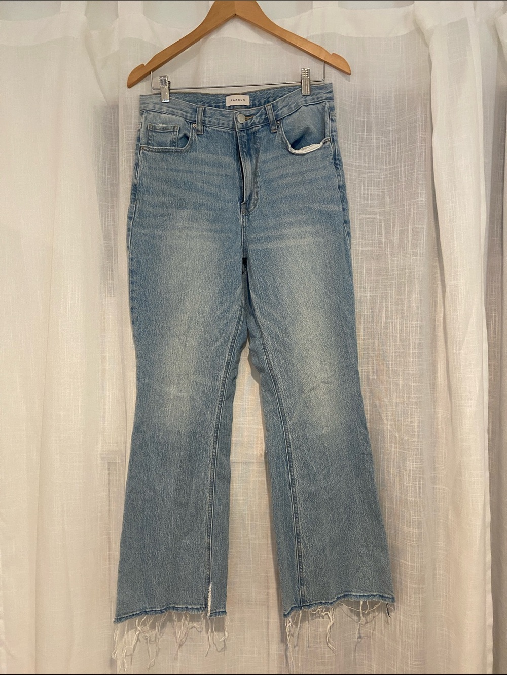 PACSUN Women's Light Blue High-Rise Bootcut Jeans